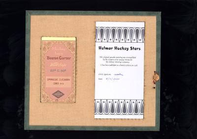 Picture, Helmar Brewing, Hockey Icers Card # 15, Sprague CLEGHORN, Red/white uniform. Renfrew team., Renfrew Creamery Kings